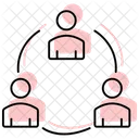 Team Collaboration Color Shadow Thinline Icon アイコン