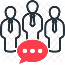 Team Discussion Meeting Brainstorm Icon