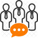 Team Discussion Meeting Brainstorm Icon