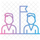 Team Goal Business Flag Icon