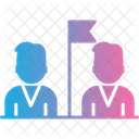 Team Goal Business Flag Icon