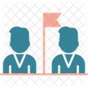 Team Goal Business Flag Icon
