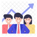 Employees Growth Team Growth Career Growth Icon