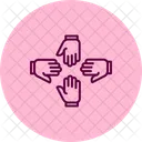 Team Hand Pentaglow Icon