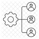 Team Management Task Sharing Workflow Icon