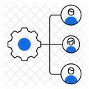Team Management Task Sharing Workflow Icon