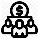 Teamverkauf Gruppe Pitch Symbol