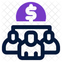 Teamverkauf Gruppe Pitch Symbol