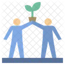 Teamarbeit Aufforstung Zusammenarbeit Symbol