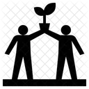 Teamarbeit Aufforstung Zusammenarbeit Symbol