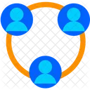 Teamarbeit Teamnetzwerk Teamwork Symbol