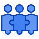 Teamarbeit Team Zusammenarbeit Puzzle Kooperation Design Denken Symbol