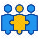 Teamarbeit Team Zusammenarbeit Puzzle Kooperation Design Denken Symbol