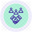 Teamwork Partnerschaft Liniensymbol Symbol