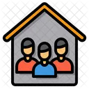 Teamwork Working At Home Network Icon