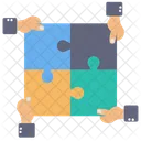 Teamwork Puzzle Jigsaw Icon