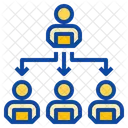Teamwork Work At Home Office Network Connection Icon