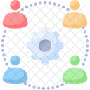 Teamwork Gear People Icon
