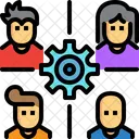Teamwork Stay Home Employee Icon