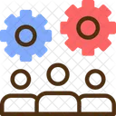 Teamwork Collaborative Work Group Cooperation Icon