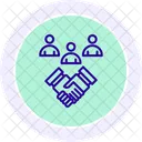 Teamwork Partnership Line Icon Icon