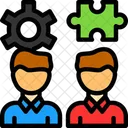 Teamwork Puzzle Collaboration Unity Icon