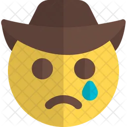 Tear Cowboy Emoji Icon