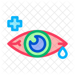 Tear Eye Icon Download In Colored Outline Style