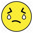 Tearing Emoji Tear Face Emoticon Icon