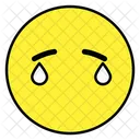Tearing Emoji Tear Face Emoticon Icon