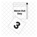 Tear off calendar moving out day  Icon