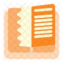 Teared Book Torn Note Icon
