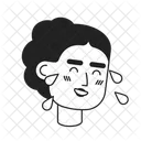 Tears of joy middle eastern woman  Icon