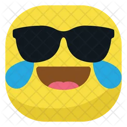 Tears Of Joy With Glasses Emoji Icon