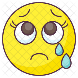 Teary Eyes Emoji Emoji Icon - Download in Colored Outline Style