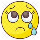 Teary Eyes Emoji Crying Expression Emotag Icon