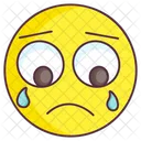 Teary Eyes Emoji Crying Expression Emotag Icon