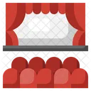 Teatro Cortinas Escenario Icono