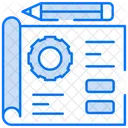 Technical Drawing Blueprint Prototype Icon