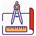 Technical Drawing Blueprint Prototype Icon
