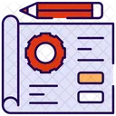 Technical Drawing Blueprint Prototype Icon