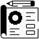 Technical Drawing Blueprint Prototype Icon