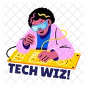 Technical Engineer Circuit Board Working Icon