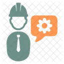Technical Support Construction Worker Icon