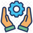 Technical Support Technical Setting Hands Holding Gear Icon