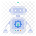 기술지원 로봇 인공지능 아이콘
