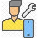 Technician Service Smartphone Icon