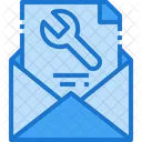 E Mail Technischer Support Schraubenschlussel Symbol