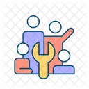 Technik Team Teamarbeit Symbol