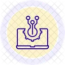 Icone Cercle De Couleur Technologie Numerique Icon